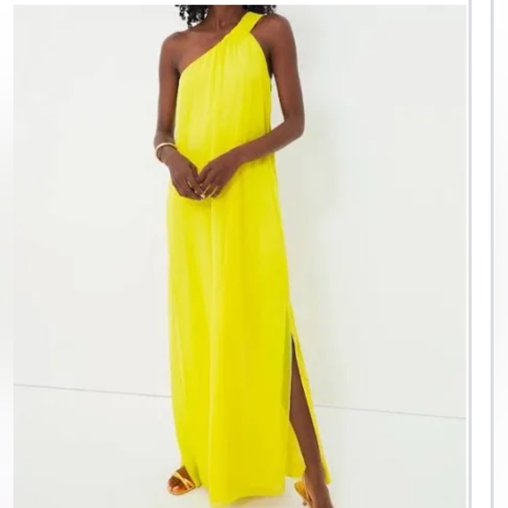 Pomander Place One Shoulder Yellow Dress